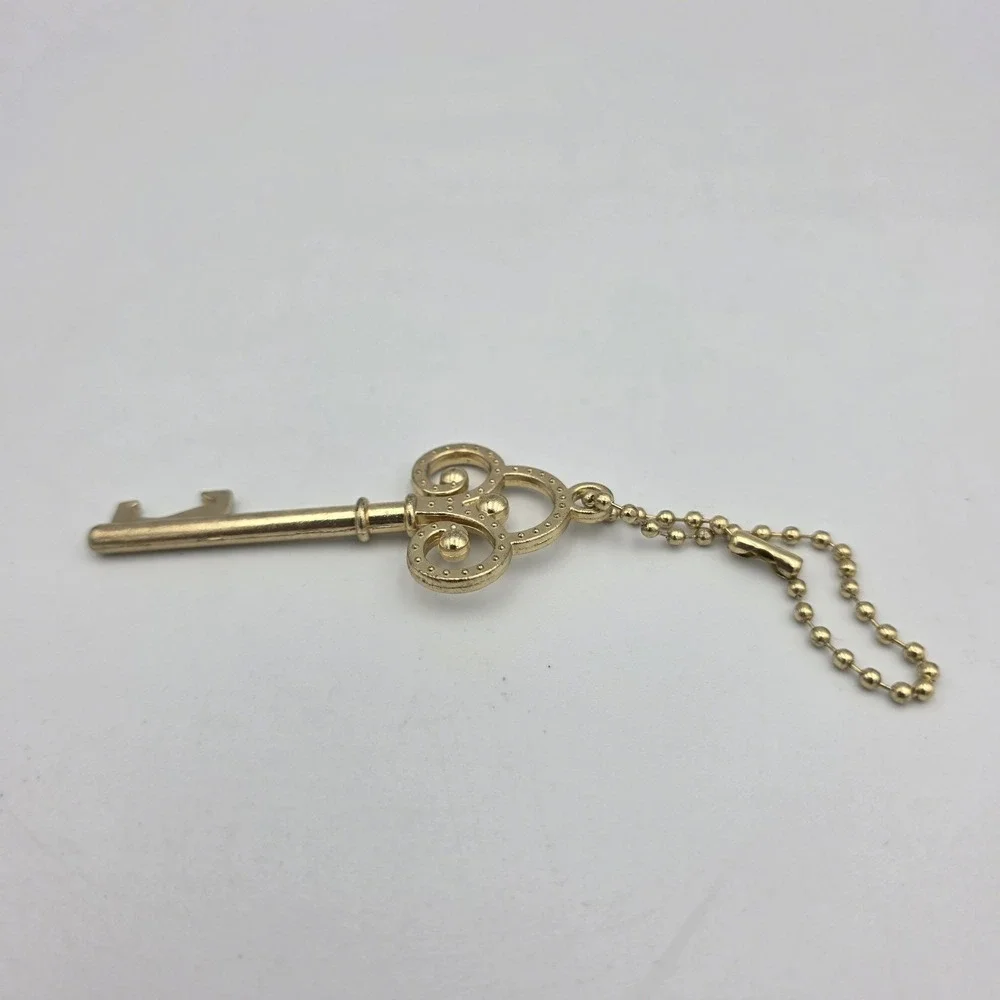 Skeleton Key Bottle Opener‎ Ornament Ornate Gold Brass Tone 2.5